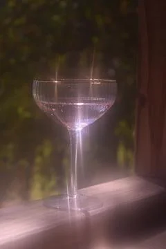 Coupe Glass with Liquid Stock Photos