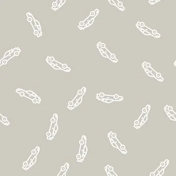 Coupe sportive car line vector seamless pattern Stockillustratie
