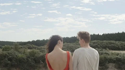 Couple admiring view Видео 80714933