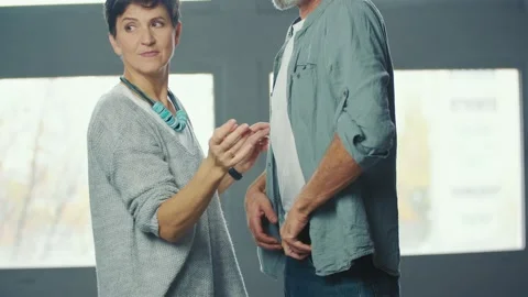Couple aged dancing Video stock 144868405
