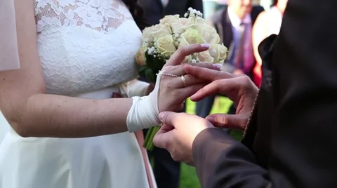 The couple and wedding rings Stock Footage 44387142