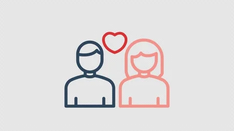 Couple animated icon Stock Footage 296942522