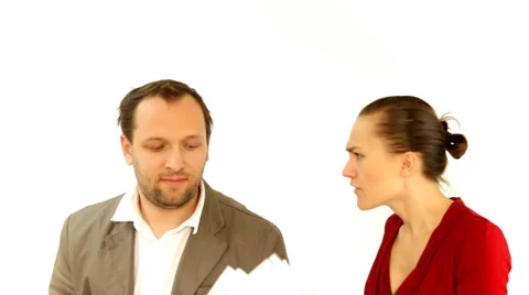 Couple arguing about financial troubles Stock Footage 889853