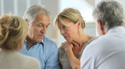 Couple attending group therapy Video stock 55127112