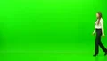 The couple with a bag kissing on the green background 4k or 4k+ Resolution
