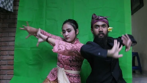 Couple Balinese Stock Footage 124726059