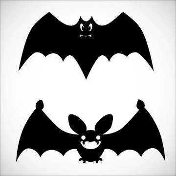 Couple of Bat Shadows. Stock Illustration