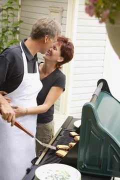 Couple At A Bbq Stock Photos