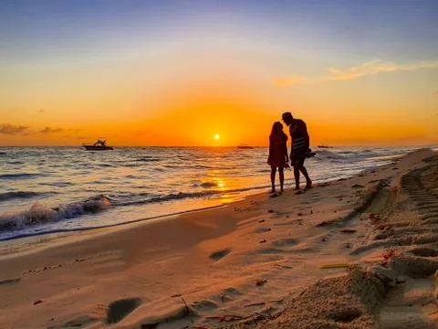 Couple on the beach 3 Stock Photos