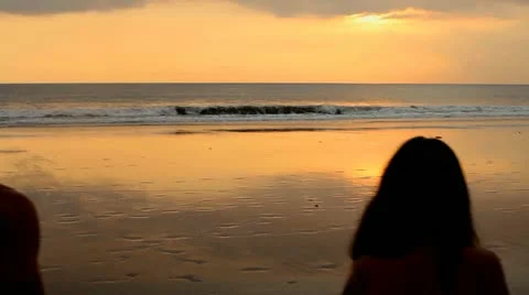 Couple on beach Stock Footage 23330241