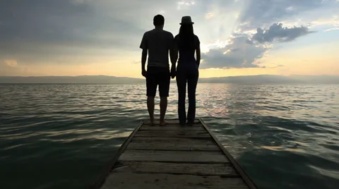 Couple at the beach Stock Footage 35393582