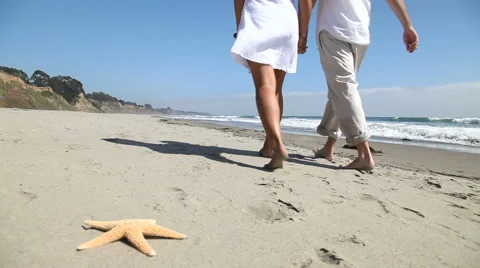 Couple On Beach Stock Footage 43353705