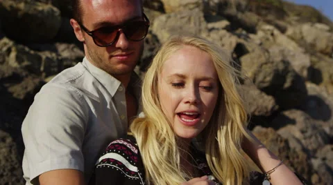 Couple on the beach Stock-Footage 62345216