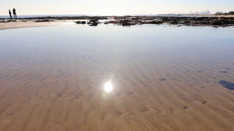 Couple at the beach, Melbourne Video stock 155821349