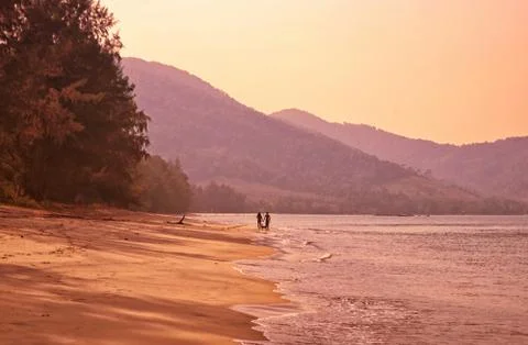 Couple on beach Stock Photos