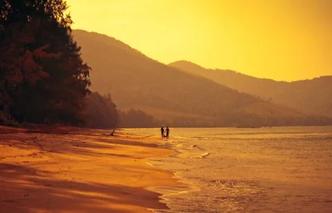 Couple on beach Stock Photos