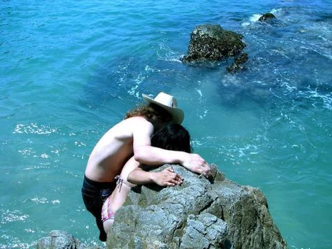 Couple on the beach Stock Photos
