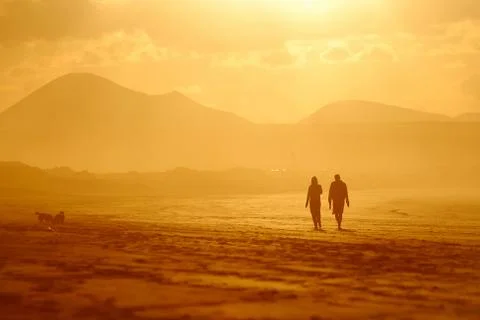 Couple on the beach Stock Photos