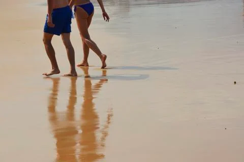 Couple at the beach Stock Photos