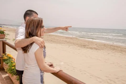 Couple On The Beach Stock Photos