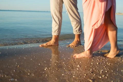 Couple on the beach Stock Photos