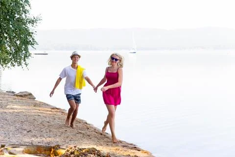 Couple on a beach Stock Photos