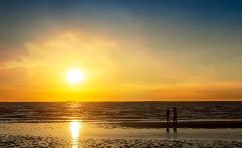 Couple at the beach Stock Photos