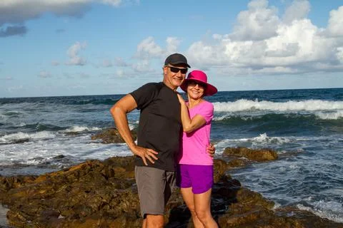 Couple at the Beach Stock Photos