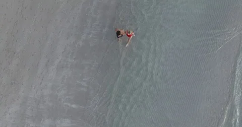 Couple Beach Walk 4K Stock Footage 70788865