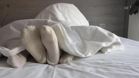 Couple in bed close-up - HD Video stock 72590441