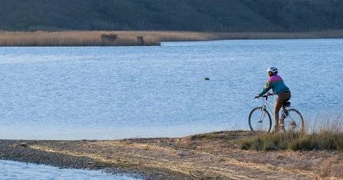 Couple bicycle riders Stock Footage 126349689