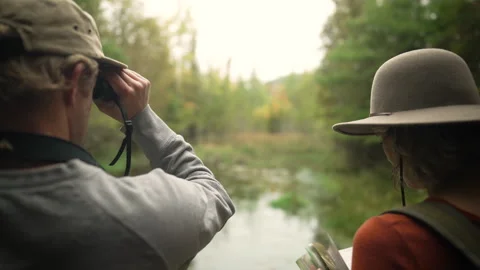 Couple Bird Watching Video stock 243138957