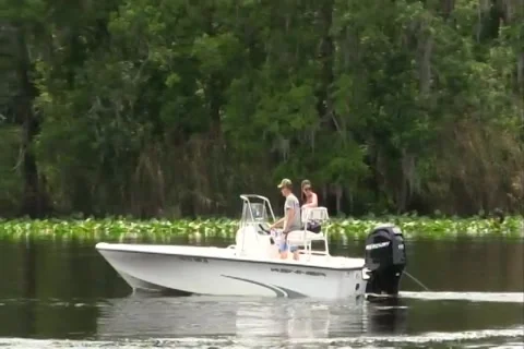Couple in a boat . Stock Footage 153479572