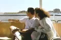 Couple of a boat tour in Boston Footage