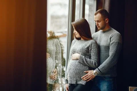Couple in a cafe Stock Photos