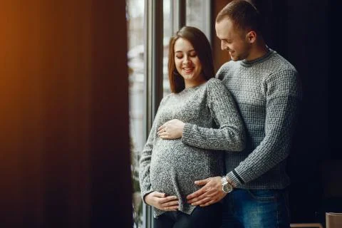 Couple in a cafe Stock Photos