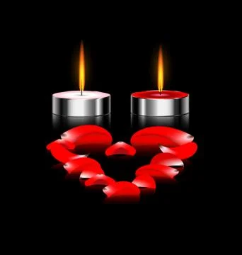 Couple of candles Stock Illustration
