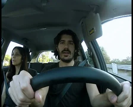 Couple in car V4 - PAL Video stock 12457014
