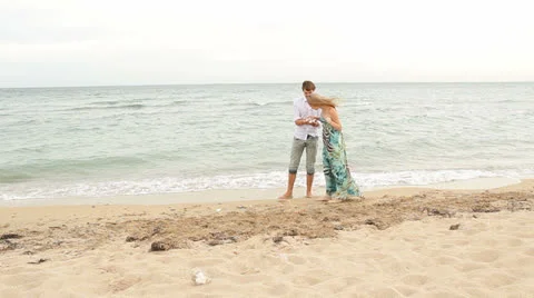 Couple Collecting Shells Stock-Footage 26177613