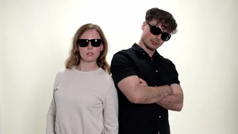 Couple Conflict And Relationship Issues, Young Man And Woman In Sunglasses Stock Footage 335184353