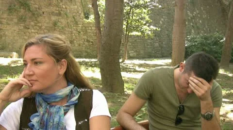 Couple conflicting Stock Footage