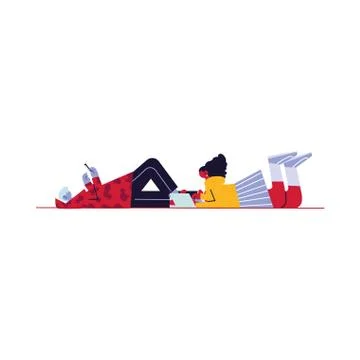 Couple connected online by different electronic means イラスト素材