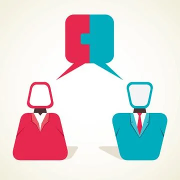 Couple connection by message bubble stock vector 스톡 일러스트