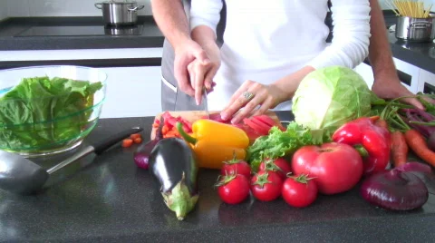 Couple cooking Video stock 774841