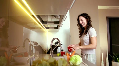 Couple Cooking Together. Stock Footage 31667429