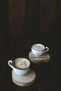 Couple of cups of coffee Stock Photos