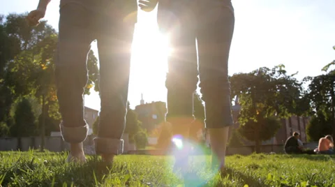 Couple dance in sunset sunlight Stock Footage 36155591