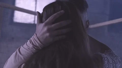 Couple dancing in an abandoned building Stock Footage 144491196