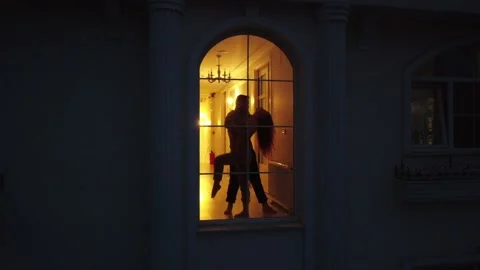 Couple dancing, bachata dance, partner dance, modern dance, drone dance video Stock-Footage 229953659