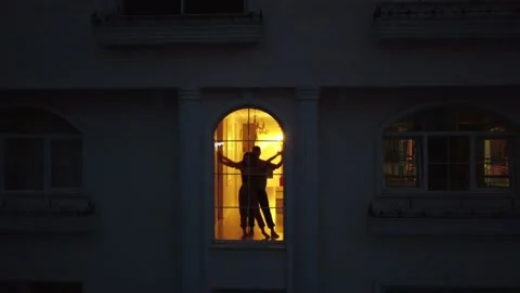 Couple dancing, bachata dance, partner dance, modern dance, drone dance video Stock-Footage 229959034